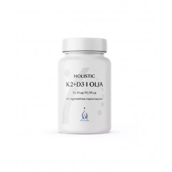 Holistic K2+D3 i kokosolja witamina K2 MenaQ7 MK-7 MK7 witamina D3 cholekalcyferol ekologiczny olej kokosowy witamina D