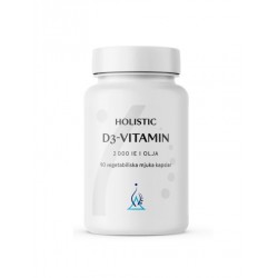 Holistic D3-vitamin 2 000 i kokosolja witamina D3 cholekalcyferol ekologiczny olej kokosowy witamina D