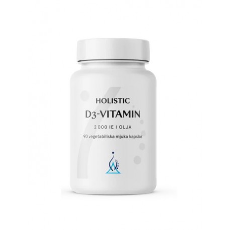 Holistic D3-vitamin 2 000 i kokosolja witamina D3 cholekalcyferol ekologiczny olej kokosowy witamina D